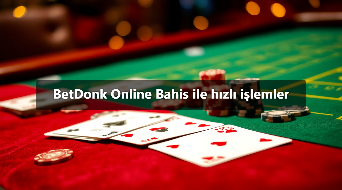 BetDonk Online Bahis ile hızlı işlemler
